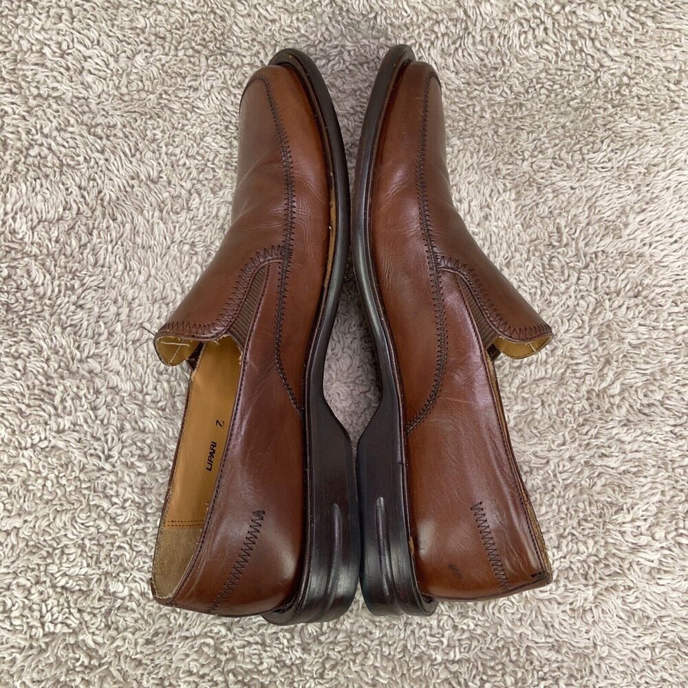 Mezlan Men's Size US 7 Lipari Penny Loafer Brown Slip-On Dress Shoes SPAIN Made - Picture 4 of 10